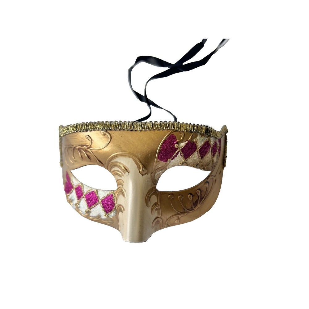 New Orleans Mardi Gras Face Mask Adult One Size Costume Dress Up Collectible